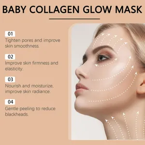 Mascarilla facial peel-off de colágeno para reafirmar la piel, reducir poros e hidratar.