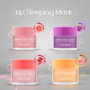 EELHOE Lip Sleeping Mask Moisturizing Hydrating Gentle Exfoliating Dead Skin Lip Balm Fruit Flavor Lip Care Treatment