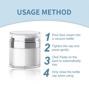 Flacone pompa cosmetico senza aria acrilico vuoto viaggio crema lozione contenitore sub-imballaggio