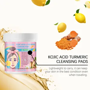 EELHOE Kojic Acid Turmeric Cleansing Pads 40pcs gentle facial skincare deep pore cleansing.