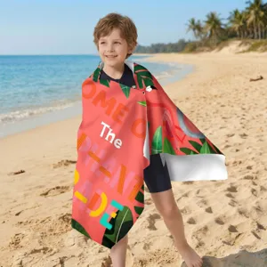 Mikrofaser schnelltrocknendes Strandtuch mit buntem Tropenmuster