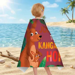 Mikrofaser Schnelltrocknendes Strandtuch mit süßem Känguru-Design für Kinder