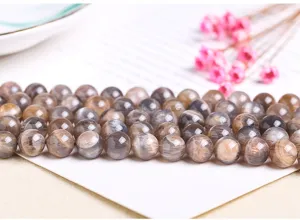 Hochwertige facettierte schwarze Sonnenstein-Perlen für DIY-Schmuckherstellung und Armbänder