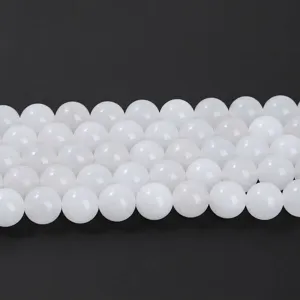 8mm υψηλής ποιότητας απομίμηση λευκού νεφρίτη για κατασκευή κοσμημάτων DIY και αξεσουάρ