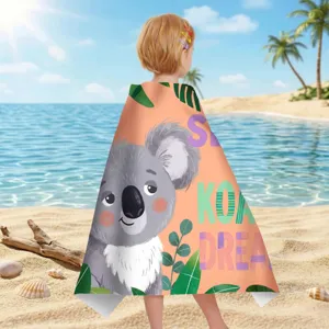 Schnelltrocknendes Mikrofaser-Strandtuch für Kinder mit niedlichem Koala-Design