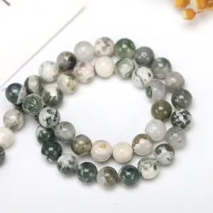 Perle rotonde di agata naturale per accessori di creazione gioielli fai da te