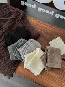 Strick Beinstulpen Damen Herbst Vintage Steigbügel Socken Stack Socken JK Stil Mode