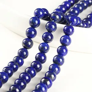 Hochwertige blaue Lapislazuli Rundperlen für DIY Schmuckherstellung Zubehör-Komponenten