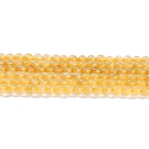 High quality natural golden rutilated quartz loose beads for DIY jewelry crafting