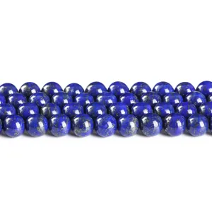 Blaue Lapislazuli Rundperlen für DIY Schmuckherstellung und Armbänder