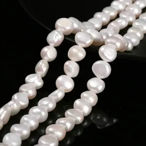 Natural white freshwater Baroque pearl loose beads for DIY necklace jewelry making