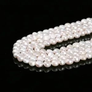 Natural white freshwater baroque pearl loose beads for DIY jewelry making necklaces