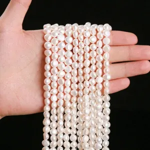Natural white freshwater Baroque pearl loose beads for DIY jewelry making