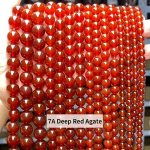 7A grade deep red carnelian agate round beads for DIY jewelry making