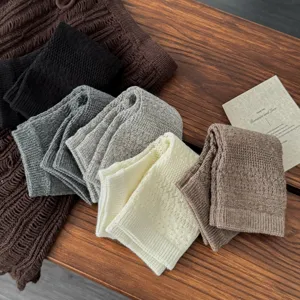 weiche Damen vintage gestrickte Beinlinge Herbst Steigbügel Stulpen atmungsaktive Socken