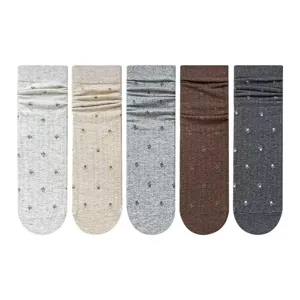 Korean style autumn winter women mid tube socks gentle small floral slouch socks trendy cozy warm