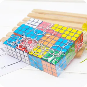 Mini 3x3 Rubik's cube keychain puzzle toy portable plastic magic cube pendant wholesale