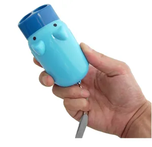 Lampe de poche LED portable mini forme de cochon presse main eclairage urgence detail vue