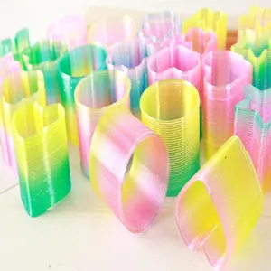 Colorful rainbow spring toy magic slinky decompression puzzle gift for kids and adults
