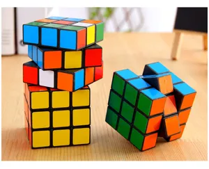 Cubo de Rubik 3x3 juguete de rompecabezas educativo base negra speed cube para principiantes y niños