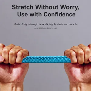 Corde élastique résistante avec un fort rebond en latex pour fixer solidement les bagages.
