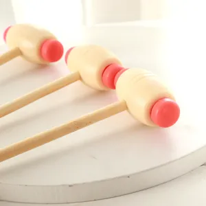 Wooden handle plastic massage hammer manual back body relaxation health care tool main image