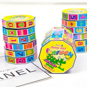 Colorido juguete de puzzle matemático cilíndrico cubo numérico giratorio educativo para niños