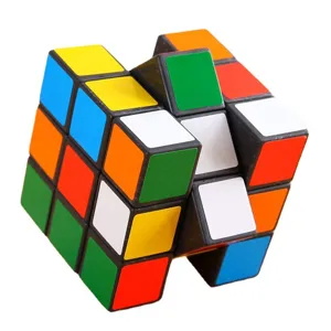 Cubo mágico 3x3 giratorio juego de rompecabezas mental base negra juguete educativo color