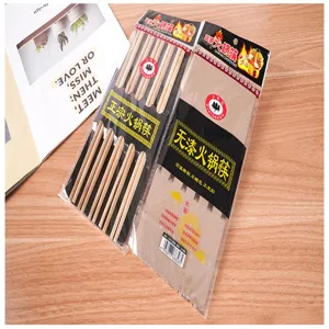 Bacchette di bambu carbonizzato per pentola calda set ecologico domestico 5 paia senza vernice