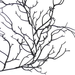 Close-up of realistic black withered branch vine for Halloween decor