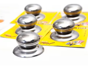 Bouton de rechange universel en acier inoxydable pour couvercle de casserole de cuisine pratique.