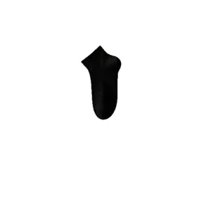Black low cut ankle socks for women, lightweight breathable thin summer socks plain daily wear.