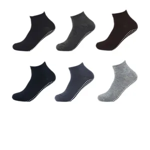 Men non-slip grip yoga socks breathable athletic trampoline floor socks 6-pack assorted
