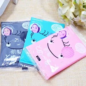 Colorful hair velcro pad detail shot showing dual pack design for convenient daily bangs styling.