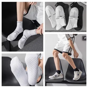Herren Sport Crew Socken Atmungsaktiv Feuchtigkeitsableitend Dicker Frotteeboden Sport Laufen Basketball Socken
