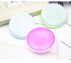 Ensemble de brosses de massage du cuir chevelu en silicone, brosse a shampooing douce et relax.