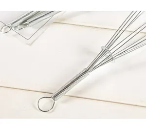 Stainless steel manual wire whisk spring egg beater kitchen baking tool product detail.