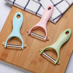 Stainless Steel Fruit Vegetable Peeler Kitchen Tool Multi-color Set for Easy Peeling