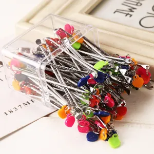 Ensemble cure-oreilles en acier inoxydable avec pendentifs cœur colorés boîte de rangement