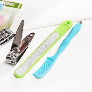 Set tagliaunghie in acciaio inox strumento per manicure cura delle unghie multifunzione