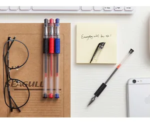 0.5mm schwarz rot blau Gelstifte Set Büro Unterschrift Schreiben Schreibwarenbedarf