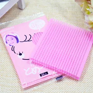 Pink hair velcro pads for bangs styling, easy to use, double pack hair patch sticky holder.