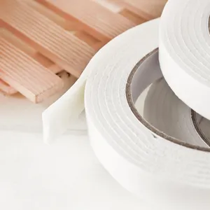 Heavy duty white foam double-sided tape rolls for home, office and industrial mounting.