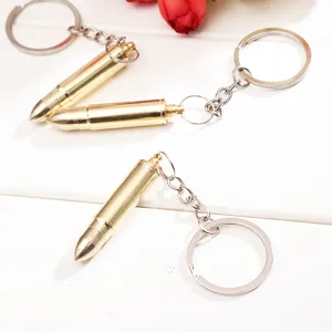 Metal bullet shape ear pick keychain portable metal earwax removal tool keyring pendant