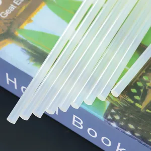 Battons de colle thermofusible transparente pour bricolage, adhesif fort et outil durable.