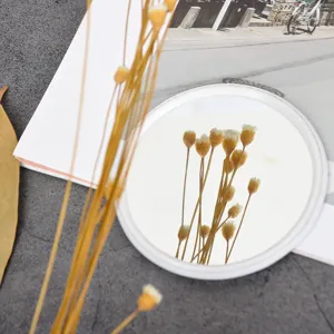 Espejo de maquillaje redondo compacto espejo de bolsillo lindo portátil para uso diario.
