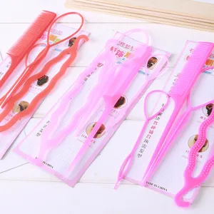 Korean 4-piece hair styling tool set magic hair braiding needle and comb for women styling