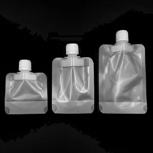 Borsa da viaggio trasparente in plastica per cosmetici con beccuccio 3 pezzi set.