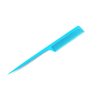 Professional blue hair styling tail comb for precise sectioning and parting. High quality.