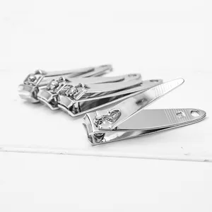 Bulk smooth nail clippers stainless steel metal keychain portable personal manicure grooming tool.